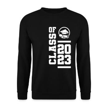 Class Of 2023 Graduation Senior - Unisex Sweatshirt - black - Front - Alina (178cm) & Michal (187cm)