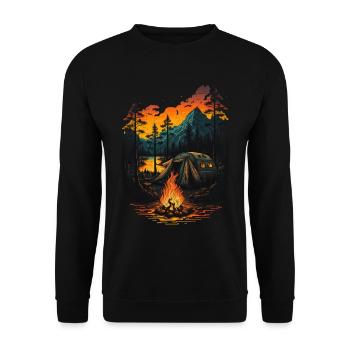 Camping, randonnée et plein air - Sweat-shirt Unisexe - noir - Devant - Alina (178cm) & Michal (187cm)