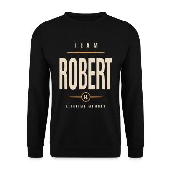 Robert Personalized Name - Funny Robert - Unisex Sweatshirt - black - Front - Alina (178cm) & Michal (187cm)