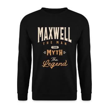 Maxwell Personalized Name - Funny Maxwell - Unisex Sweatshirt - black - Front - Alina (178cm) & Michal (187cm)
