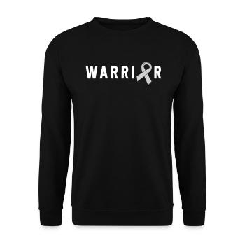 Brain Cancer Warrior Men Dad Father Gray Ribbon - Unisex Sweatshirt - black - Front - Alina (178cm) & Michal (187cm)