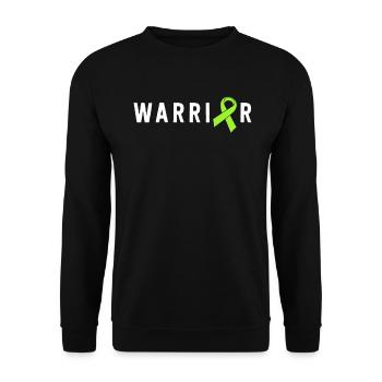 Krieger Limettengrün Bewusstsein Band Lyme-Borreliose - Unisex Pullover - Schwarz - Vorne - Alina (178cm) & Michal (187cm)