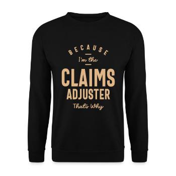 Claims Adjuster Funny Job Title Profession - Unisex Sweatshirt - black - Front - Alina (178cm) & Michal (187cm)