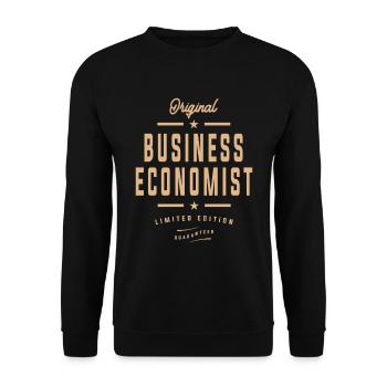 Business Economist Funny Job Title Profession - Unisex Sweatshirt - black - Front - Alina (178cm) & Michal (187cm)