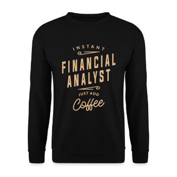 Financial Analyst Funny Job Title Profession - Unisex Sweatshirt - black - Front - Alina (178cm) & Michal (187cm)
