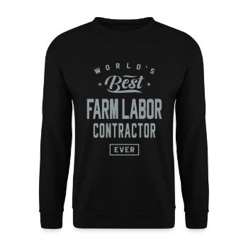 Farm Labor Contractor Funny Job Occupation - Unisex Sweatshirt - black - Front - Alina (178cm) & Michal (187cm)