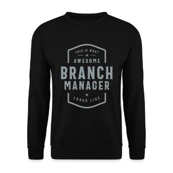 Branch Manager Funny Job Occupation - Unisex Sweatshirt - black - Front - Alina (178cm) & Michal (187cm)