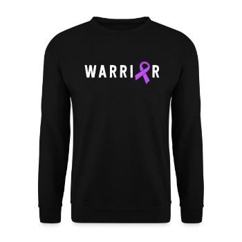 Epilepsy Warrior Men Dad Father Purple Ribbon - Unisex Sweatshirt - black - Front - Alina (178cm) & Michal (187cm)