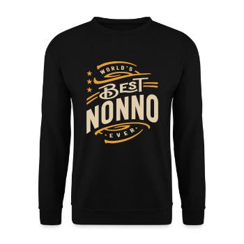World's Best Nonno Ever Funny Grandpa - Unisex Sweatshirt - black - Front - Alina (178cm) & Michal (187cm)