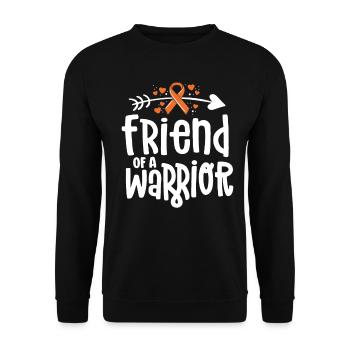 Friend Of A Warrior Lymphoma Leukemia Cancer - Unisex Sweatshirt - black - Front - Alina (178cm) & Michal (187cm)
