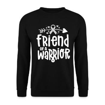 Friend Of A Warrior Support Team Brain Cancer - Unisex Sweatshirt - black - Front - Alina (178cm) & Michal (187cm)