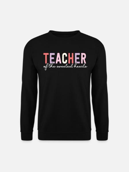 Valentinstag Lehrer der süßesten Herzen - Unisex Pullover - Schwarz