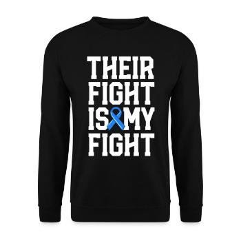 Ihr Kampf ist mein Kampfpartner Unterstützung ALS - Unisex Pullover - Schwarz - Vorne - Alina (178cm) & Michal (187cm)