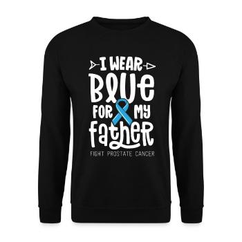 I Wear Blue For My Father Prostate Cancer - Unisex Sweatshirt - black - Front - Alina (178cm) & Michal (187cm)