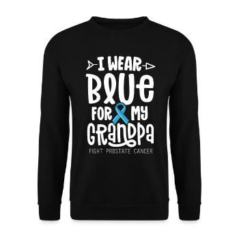 I Wear Blue For My Grandpa Prostate Cancer - Unisex Sweatshirt - black - Front - Alina (178cm) & Michal (187cm)