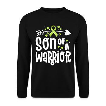 Fils d’un guerrier Lymphome Cancer Awareness Family - Sweat-shirt Unisexe - noir - Devant - Alina (178cm) & Michal (187cm)