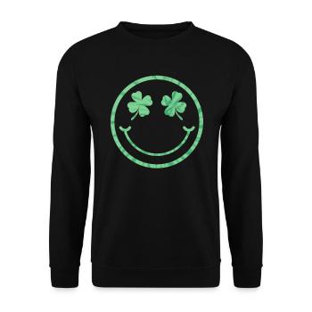 Green Lucky Shamrock Femmes Lucky Mama St - Sweat-shirt Unisexe - noir - Devant - Alina (178cm) & Michal (187cm)