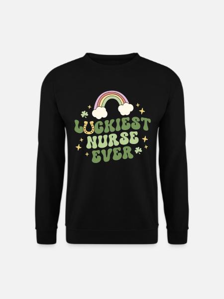 Luckiest Nurse Ever Nicu Er Peds Retro Nurse St - Unisex Sweatshirt - black