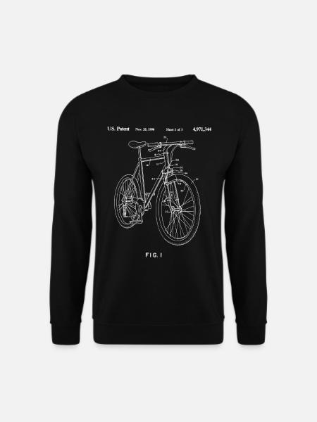 Mountainbike MTB Fahrrad Bike Patent Geschenk - Unisex Pullover - Schwarz