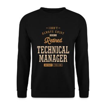 Technical Manager - Unisex Sweatshirt - black - Front - Alina (178cm) & Michal (187cm)