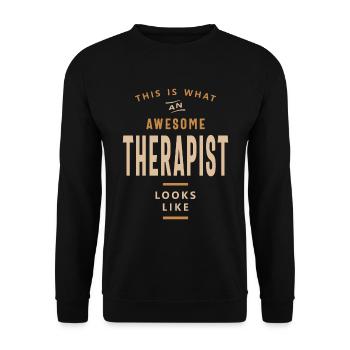 Therapist - Unisex Sweatshirt - black - Front - Alina (178cm) & Michal (187cm)