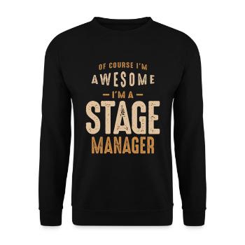 Stage Manager - Unisex Sweatshirt - black - Front - Alina (178cm) & Michal (187cm)