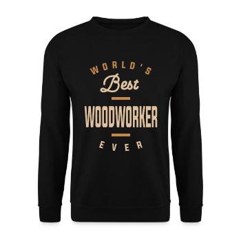 Woodworker - Unisex Sweatshirt - black - Front - Alina (178cm) & Michal (187cm)