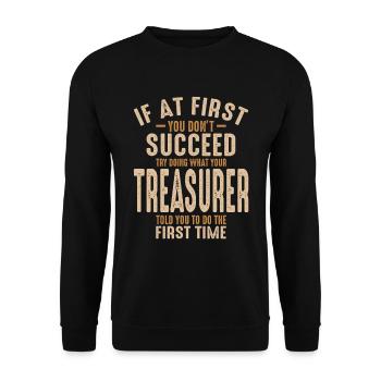 Treasurer - Unisex Sweatshirt - black - Front - Alina (178cm) & Michal (187cm)