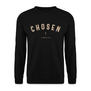 Chosen 1 Peter 2:9 - Unisex Sweatshirt - black - Front - Alina (178cm) & Michal (187cm)