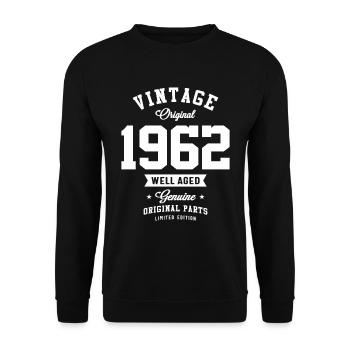 1962 Birthday 61 Years Old - Unisex Sweatshirt - black - Front - Alina (178cm) & Michal (187cm)