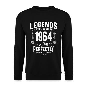 1964 Birthday 59 Years Old - Unisex Sweatshirt - black - Front - Alina (178cm) & Michal (187cm)