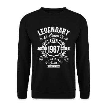 1967 Birthday 56 Years Old - Unisex Sweatshirt - black - Front - Alina (178cm) & Michal (187cm)