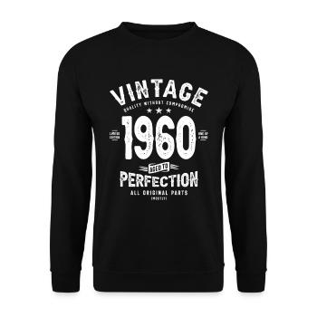 1960 Birthday 63 Years Old - Unisex Sweatshirt - black - Front - Alina (178cm) & Michal (187cm)