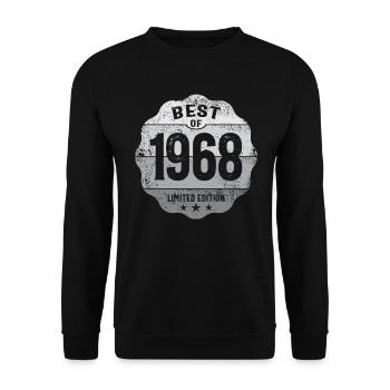 1968 Birthday 55 Years Old - Unisex Sweatshirt - black - Front - Alina (178cm) & Michal (187cm)