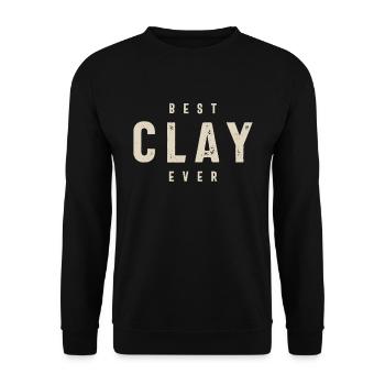 Clay Personalized Name - Unisex Sweatshirt - black - Front - Alina (178cm) & Michal (187cm)