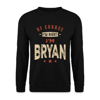 05 bryan - Unisex Sweatshirt - black - Front - Alina (178cm) & Michal (187cm)