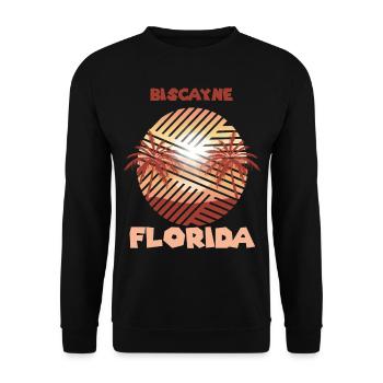 Biscayne Florida Palmen Ocean Surfing National Par - Unisex Pullover - Schwarz - Vorne - Alina (178cm) & Michal (187cm)