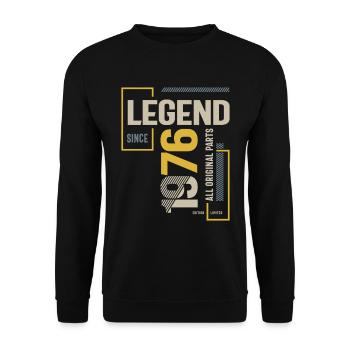 Legend Since 1976 47 birthday - Unisex Sweatshirt - black - Front - Alina (178cm) & Michal (187cm)