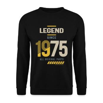 Legend Since 1975 48 birthday - Unisex Sweatshirt - black - Front - Alina (178cm) & Michal (187cm)
