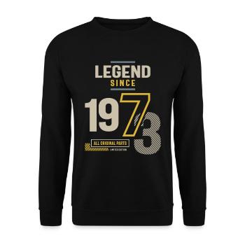 Legend Since 1973 50 birthday - Unisex Sweatshirt - black - Front - Alina (178cm) & Michal (187cm)