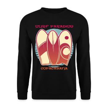 Rio Copacabana Surf Paradise Holiday Sea Beach Sun - Unisex Sweatshirt - black - Front - Alina (178cm) & Michal (187cm)