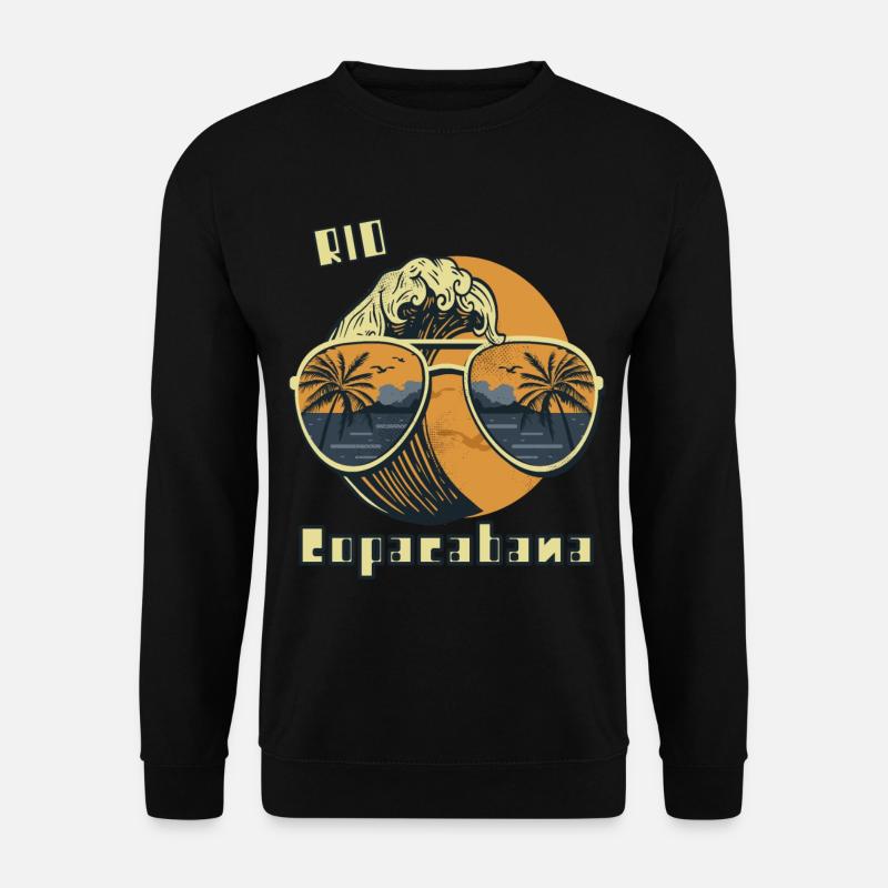 Sonnenbrillen Rio Copacabana Surfen Urlaub Ozean S - Unisex Pullover - Schwarz