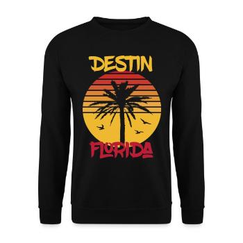 Florida Destin Palm Ocean Surfing - Sweat-shirt Unisexe - noir - Devant - Alina (178cm) & Michal (187cm)