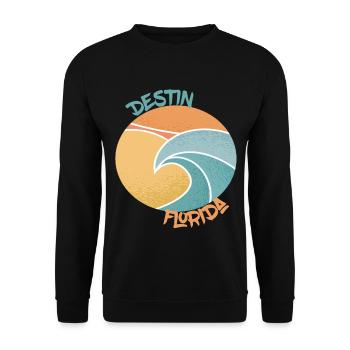 Destin-Palms Florida-Holiday-Beach-Ocean - Unisex Sweatshirt - black - Front - Alina (178cm) & Michal (187cm)