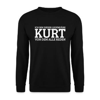 Kurt Lustiger Spruch Geburtstag Vorname - Unisex Pullover - Schwarz - Vorne - Alina (178cm) & Michal (187cm)