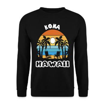 Kona Family Vacation Hawaii Vacation Ocean Palms - Unisex Sweatshirt - black - Front - Alina (178cm) & Michal (187cm)
