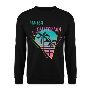 Californie Malibu Palm Ocean Surf - Sweat-shirt Unisexe - noir - Devant - Alina (178cm) & Michal (187cm)