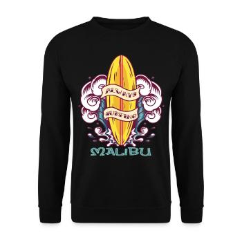 Surf Californie Malibu Beach Ocean Vacances - Sweat-shirt Unisexe - noir - Devant - Alina (178cm) & Michal (187cm)