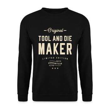 Tool and Die Maker Job Title Profession - Unisex Sweatshirt - black - Front - Alina (178cm) & Michal (187cm)