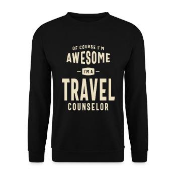 Travel Counselor Job Title Profession - Unisex Sweatshirt - black - Front - Alina (178cm) & Michal (187cm)